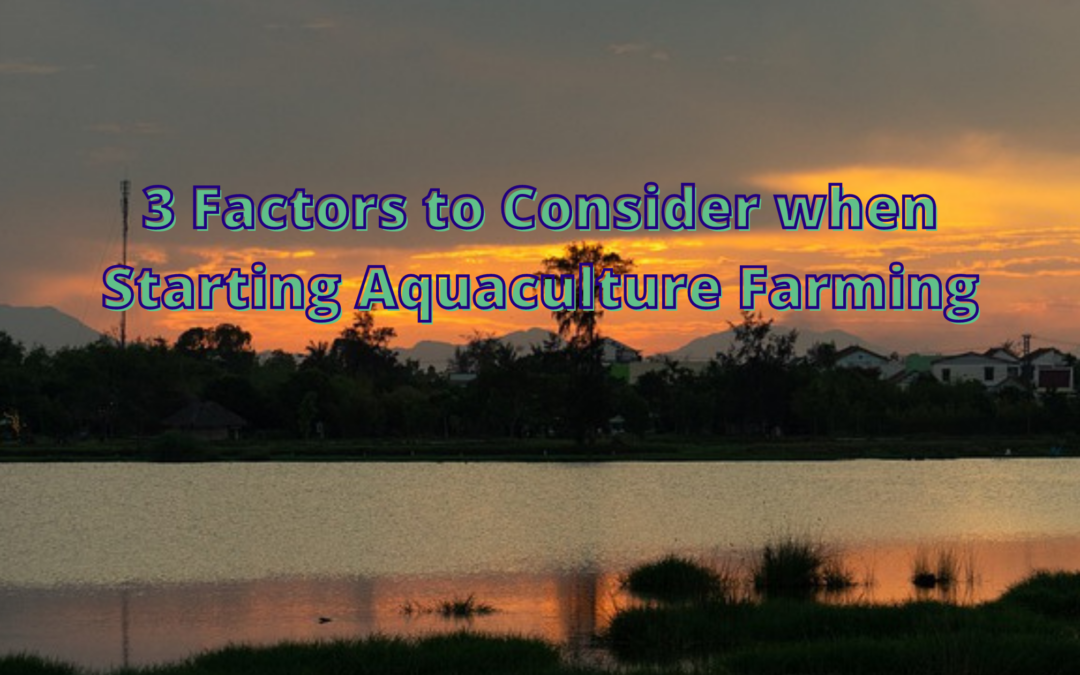 3 Factors to Consider when Starting Aquaculture Farming
